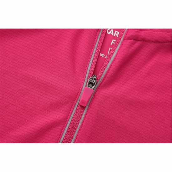 Дамско Горнище С Цип Karrimor Longsleeve Quarter Zip Top Ladies Pink Дамски горнища с цип