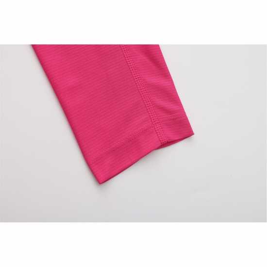 Дамско Горнище С Цип Karrimor Longsleeve Quarter Zip Top Ladies Pink Дамски горнища с цип