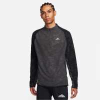 Nike Trail Men's Dri-FIT 1/2-Zip Running Top Black Мъжко облекло за едри хора