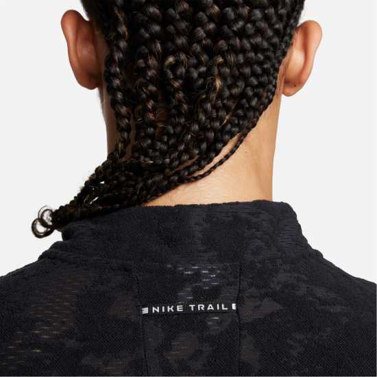Nike Trail Men's Dri-FIT 1/2-Zip Running Top Black - Мъжко облекло за едри хора