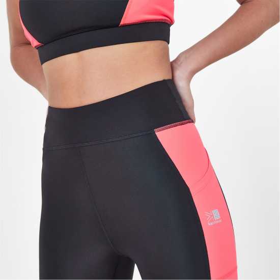 Karrimor Run Capris Черно/корал Дамски дрехи за бягане