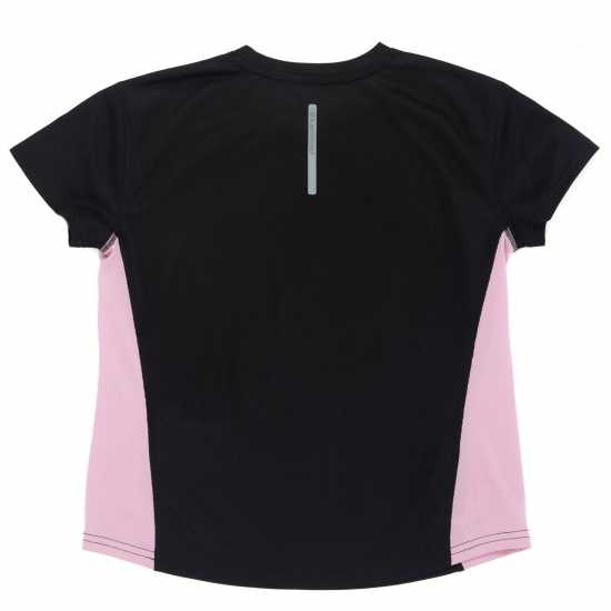 Тениска Момичета Karrimor Short Sleeve Run T Shirt Junior Girls Black - Детски тениски и фланелки