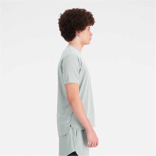 New Balance Graphic Impact Run Short Sleeve Mens Juniper Мъжки ризи