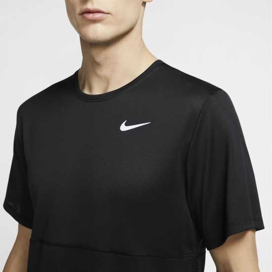 Nike Мъжка Тениска Run Breathe T Shirt Mens  Мъжки тениски с яка