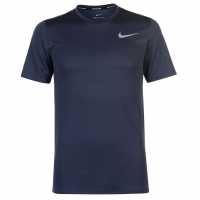 Nike Мъжка Тениска Run Breathe T Shirt Mens Royal/Navy Мъжки тениски с яка