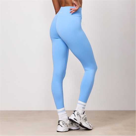 Gym King Gym King 365 Wrap Over Legging - Blue Cotton Gym King Gym King 365 Wrap Over Legging - Blue Cotton