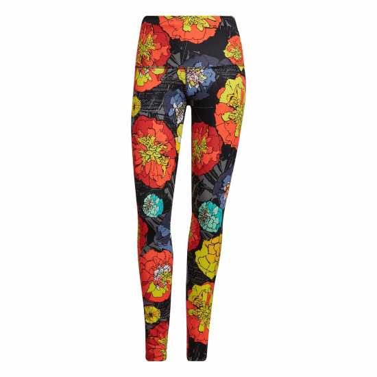 Дамски клинове за фитнес Adidas Floral Running Leggings Womens Adidas Floral Running Leggings Womens Дамски клинове за фитнес