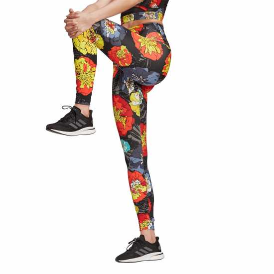 Дамски клинове за фитнес Adidas Floral Running Leggings Womens Adidas Floral Running Leggings Womens Дамски клинове за фитнес