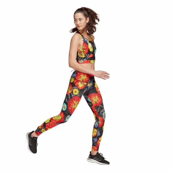 Дамски клинове за фитнес Adidas Floral Running Leggings Womens Adidas Floral Running Leggings Womens Дамски клинове за фитнес