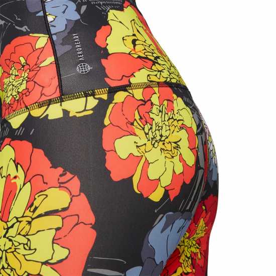 Дамски клинове за фитнес Adidas Floral Running Leggings Womens Adidas Floral Running Leggings Womens Дамски клинове за фитнес