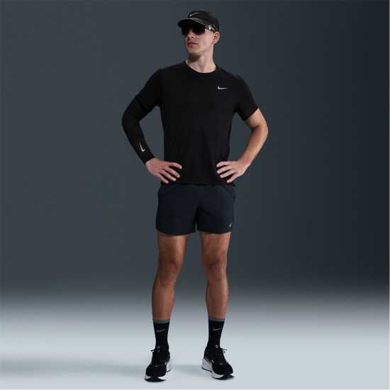 Мъжки дрехи за бягане Nike Breathe Miler Sn53 Черно/Сребърен Nike Breathe Miler Sn53 Черно/Сребърен Мъжки дрехи за бягане