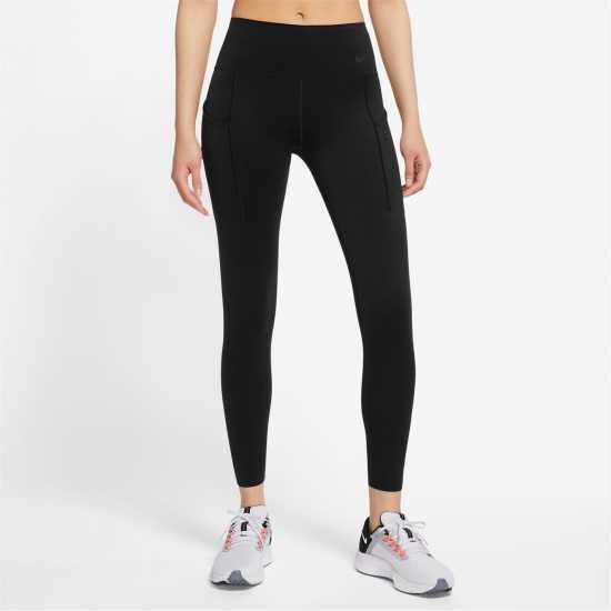 Nike Dri-FIT Go Women's Firm-Support Mid-Rise 7/8 Leggings with Pockets Черно 
