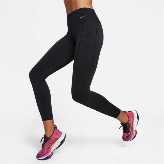 Nike Dri-FIT Go Women's Firm-Support Mid-Rise 7/8 Leggings with Pockets Черно 