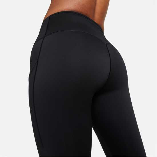 Nike Dri-FIT Go Women's Firm-Support Mid-Rise 7/8 Leggings with Pockets Black Дамски клинове за фитнес
