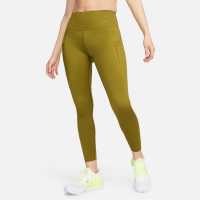 Nike Dri-FIT Go Women's Firm-Support Mid-Rise 7/8 Leggings with Pockets Moss/Black Дамски клинове за фитнес