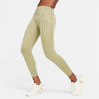 Nike Dri-FIT Go Women's Firm-Support Mid-Rise 7/8 Leggings with Pockets Олива/Черно Дамски клинове за фитнес