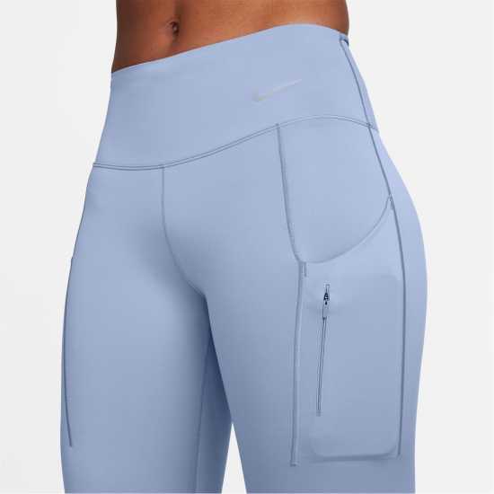 Nike Dri-FIT Go Women's Firm-Support Mid-Rise 7/8 Leggings with Pockets Slate/Black Дамски клинове за фитнес