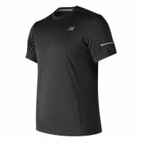 New Balance Мъжка Тениска Core Run T Shirt Mens Black Мъжки ризи
