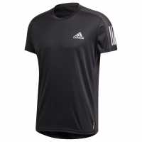 Adidas Мъжка Тениска Own The Run T Shirt Mens Black Мъжко облекло за едри хора