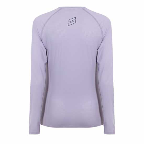 Dhb Aeron Women's Long Sleeve Top 2.0 Лавандула Сиво Дамски дрехи за бягане