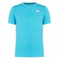 New Balance Мъжка Тениска Tenacity Short Sleeve T Shirt Mens Blue Мъжки тениски и фланелки