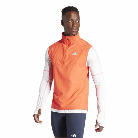 Adidas Мъжки Потник За Бягане Adizero Half-Zip Running Vest Mens  Мъжки тениски и фланелки