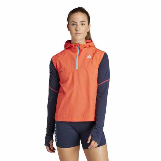 Дамски горнища с цип Adidas Adizero Half-Zip Running Vest Womens Adidas Adizero Half-Zip Running Vest Womens Дамски горнища с цип