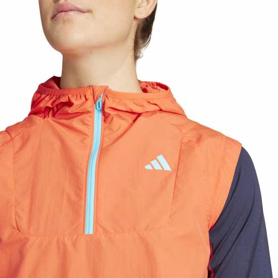 Дамски горнища с цип Adidas Adizero Half-Zip Running Vest Womens Adidas Adizero Half-Zip Running Vest Womens Дамски горнища с цип