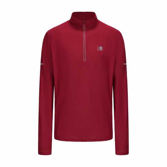 Karrimor Мъжко Горнище С Цип Long Sleeve 1/4 Zip Top Mens Ягода Karrimor Мъжко Горнище С Цип Long Sleeve 1/4 Zip Top Mens Ягода