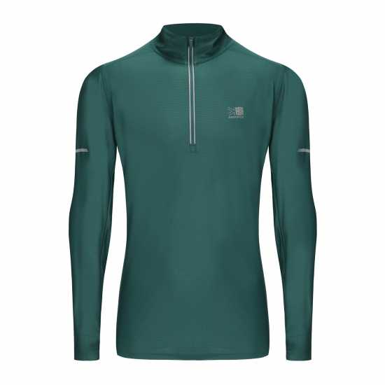 Мъжки горнища с цип Karrimor Мъжко Горнище С Цип Long Sleeve Quarter Zip Top Mens Синьо-зелено Karrimor Мъжко Горнище С Цип Long Sleeve Quarter Zip Top Mens Синьо-зелено Мъжки горнища с цип