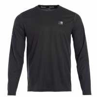 Мъжка Тениска Karrimor Long Sleeve Run T Shirt Mens Угъл Мъжки дрехи за бягане