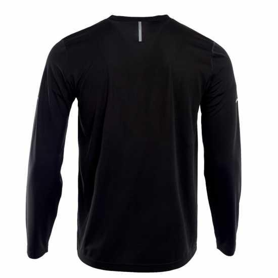 Мъжка Тениска Karrimor Long Sleeve Run T Shirt Mens Black Мъжко облекло за едри хора