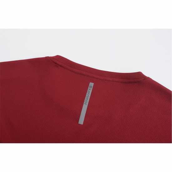 Мъжка Тениска Karrimor Long Sleeve Run T Shirt Mens Maroon Red Мъжко облекло за едри хора