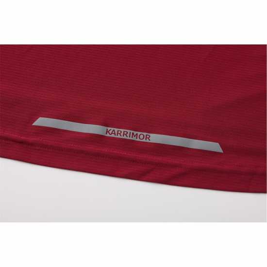 Мъжка Тениска Karrimor Long Sleeve Run T Shirt Mens Berry Мъжки дрехи за бягане