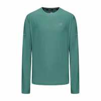 Мъжка Тениска Karrimor Long Sleeve Run T Shirt Mens Green Spruce Мъжки дрехи за бягане