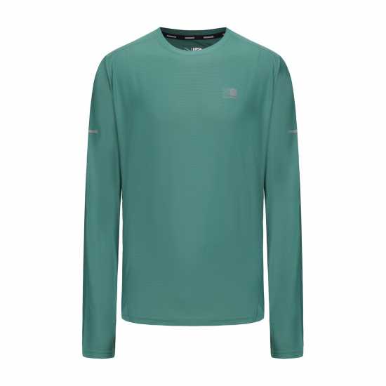 Мъжки дрехи за бягане Мъжка Тениска Karrimor Long Sleeve Run T Shirt Mens Green Spruce Мъжка Тениска Karrimor Long Sleeve Run T Shirt Mens Green Spruce Мъжки дрехи за бягане