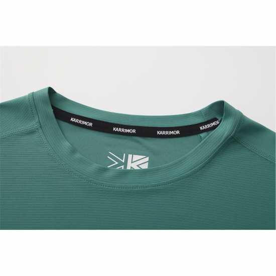Мъжки дрехи за бягане Мъжка Тениска Karrimor Long Sleeve Run T Shirt Mens Green Spruce Мъжка Тениска Karrimor Long Sleeve Run T Shirt Mens Green Spruce Мъжки дрехи за бягане