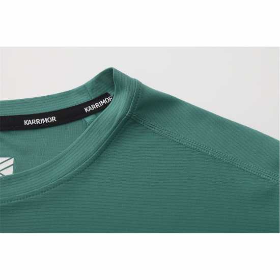 Мъжки дрехи за бягане Мъжка Тениска Karrimor Long Sleeve Run T Shirt Mens Green Spruce Мъжка Тениска Karrimor Long Sleeve Run T Shirt Mens Green Spruce Мъжки дрехи за бягане