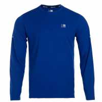 Мъжка Тениска Karrimor Long Sleeve Run T Shirt Mens Blue Мъжко облекло за едри хора