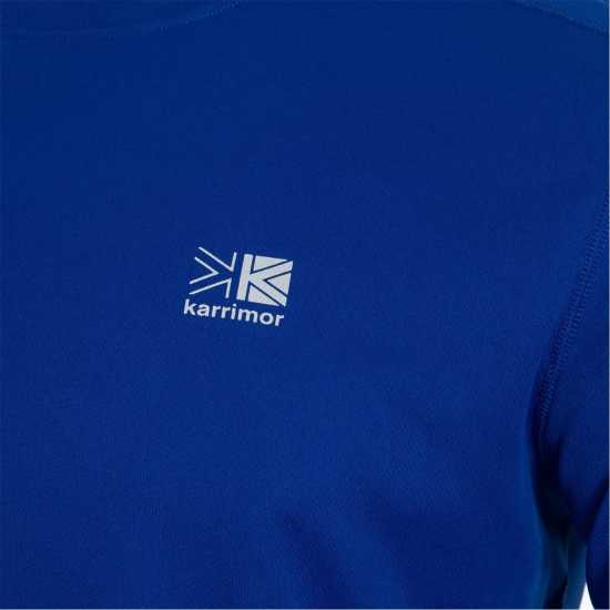 Мъжка Тениска Karrimor Long Sleeve Run T Shirt Mens Blue Мъжко облекло за едри хора