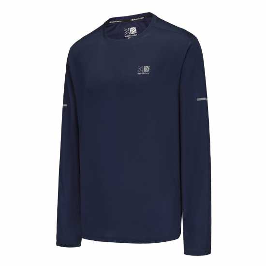 Мъжки дрехи за бягане Мъжка Тениска Karrimor Long Sleeve Run T Shirt Mens Морска синьо Мъжка Тениска Karrimor Long Sleeve Run T Shirt Mens Морска синьо Мъжки дрехи за бягане