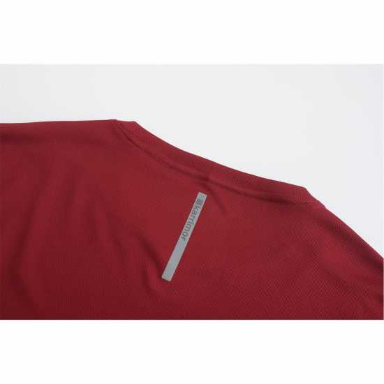 Мъжка Тениска Karrimor Run Short Sleeve T Shirt Mens Maroon Red Мъжко облекло за едри хора