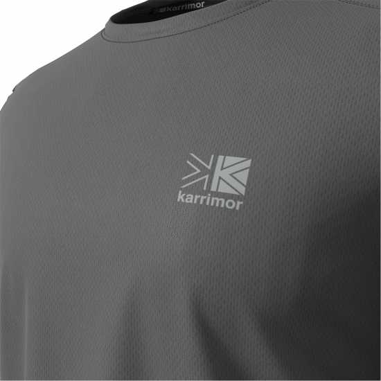 Мъжка Тениска Karrimor Run Short Sleeve T Shirt Mens Угъл Мъжки тениски и фланелки