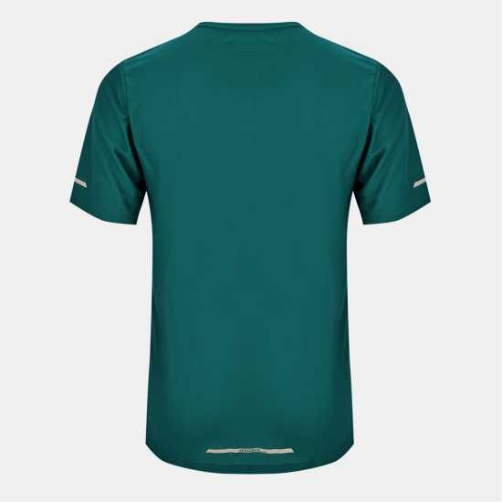 Мъжка Тениска Karrimor Run Short Sleeve T Shirt Mens Синьо-зелено Мъжки тениски и фланелки