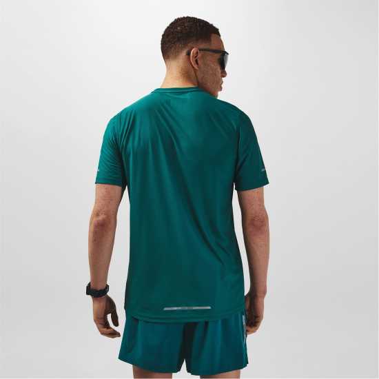 Мъжка Тениска Karrimor Run Short Sleeve T Shirt Mens Синьо-зелено Мъжки тениски и фланелки