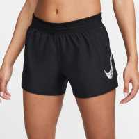 Nike Swoosh Shorts Black Дамски клинове за фитнес