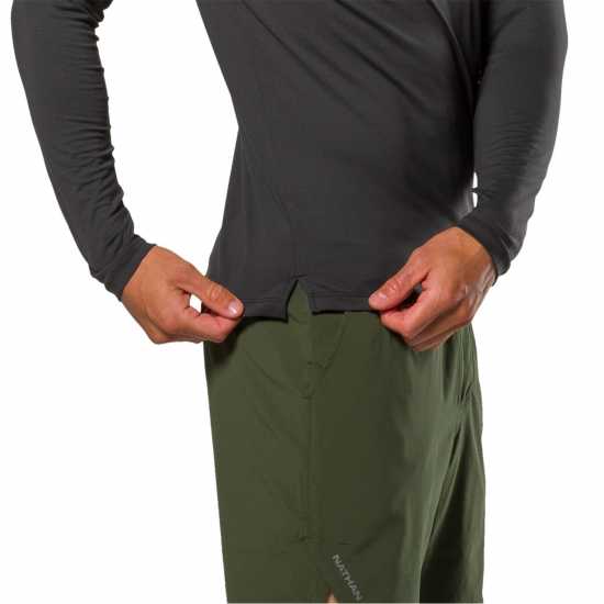 Nathan Dash Long-Sleeve Performance Running Top Твърд черен 