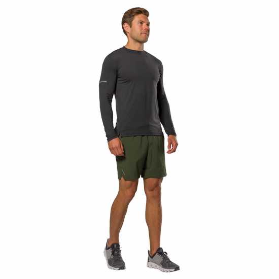 Nathan Dash Long-Sleeve Performance Running Top Твърд черен 