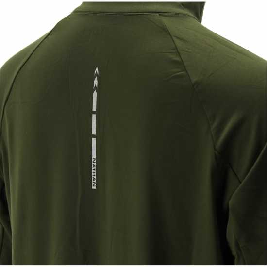 Мъжки дрехи за бягане Nathan Tempo Quarter Zip Sn99 Forest Green Nathan Tempo Quarter Zip Sn99 Forest Green Мъжки дрехи за бягане
