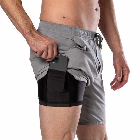 Nathan Ess Shrts 7In Sn99 Monument Grey Мъжки дрехи за бягане